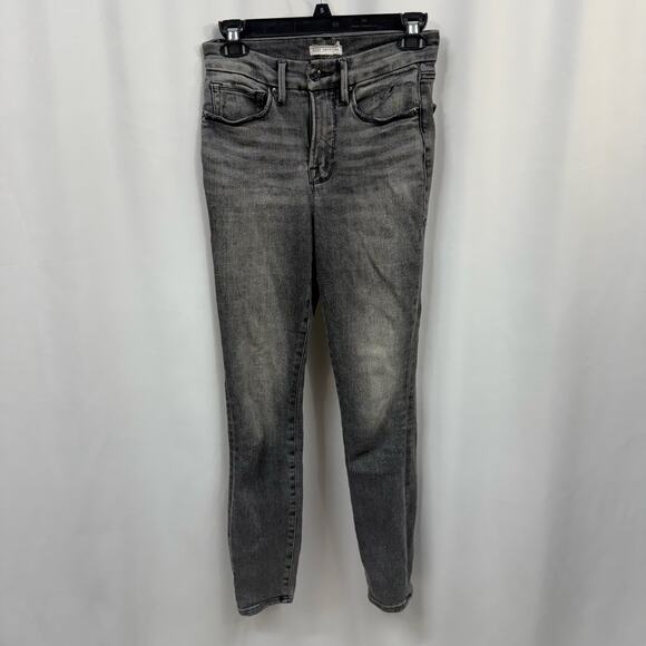 Good American Good Legs Skinny Jeans High Waist Gray Black 2/26 - Picture 1 of 7